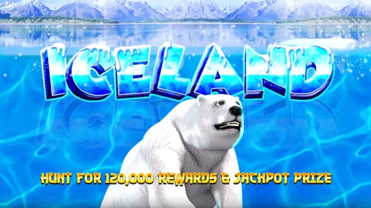 Iceland slot game interface na may tema ng yelo at progressive jackpot